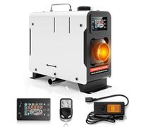8KW Diesel Heater All-in-One 12V/24V/110V Air Parking Heater with 5L Fuel Tank, Compact Unit with LCD Display and Remote Control, Portable