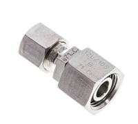 8L & 12L Stainless Steel Straight Compression Fitting with Swivel 315 bar FKM O-ring Sealing Cone ISO 8434-1