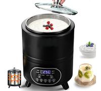 8L/12L Yogurt Maker Machine,Black Garlic Fermentation Machine with Time and Temperature Control, Commercial Yogurt Maker, Sweet Rice Wine Maker for Home ，Detachable Stainless Steel Liner Black-8L