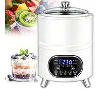 8l/12l Yogurt Maker Machine, Yogurt Maker with Time and Temperature Control, Temp 25-80°C, Commercial Yogurt Maker, Black Garlic Fermentation Machine, Sweet Rice Wine Maker for Home(White,12L)