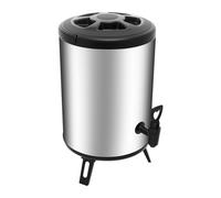 8L/2.1gal Stainless Steel Insulated Beverage Dispenser, Hot & Cold Beverage Dispenser with Faucet and Tripod Drink Catering Urn for Coffee Tea Water Milk Soup