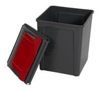 MELICONI Plastic Waste Paper Bin, 50 x 40 cm, red, 1
