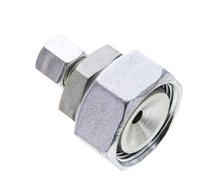 8L & 28L Zink plated Steel Straight Cutting Fitting with Swivel 160 bar NBR O-ring Sealing Cone ISO 8434-1