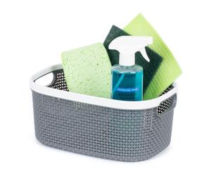 (8L (30X21X13.5CM)) LIVIVO Handy Grey Storage Basket