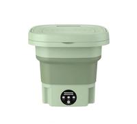 8L Collapsible Mini Washer,Portable Washing Machine,3 Cleaning Modes,Spin Basket,for Apartment Travel Camping Dorm,Universal Machine Cover, Non-Slip Rubber Protective Cover, Green