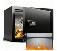 8L Fireproof Waterproof Mini kids Safe Box, Small Box with Combination Lock for Kids, Money Safe for Cash Jewelry and Important Documents