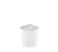8L Fun Bin & Lid Clear/Cool Grey Small storage bin with twist lock lid For Home Office Bathroom