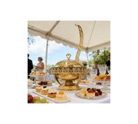 8L Gold Stellar Buffet Chafing Dish With Glass Lid Food Warmer