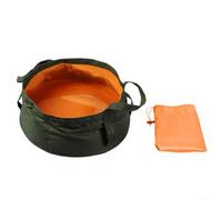 8L Lightweight Folding Basin Double Layer Leak-Proof Design 210D Nylon Heat-Resistant Portable for Camping Travel Foot Bath Dishwashing Fruits Pet(Orange)