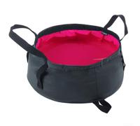 8L Lightweight Folding Basin Double Layer Leak-Proof Design 210D Nylon Heat-Resistant Portable for Camping Travel Foot Bath Dishwashing Fruits Pet(pink)