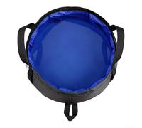 8L Lightweight Folding Basin Double Layer Leak-Proof Design 210D Nylon Heat-Resistant Portable for Camping Travel Foot Bath Dishwashing Fruits Pet(Royal Blue)