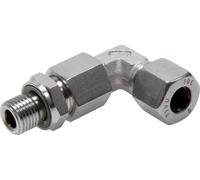 8L & M12x1.5 Stainless Steel Elbow Compression Fitting with Male Threads 315 bar Adjustable ISO 8434-1