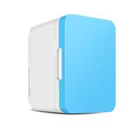 8L Mini Fridger, Portable Thermoelectric Cooler and Warmer Freezer with 110-220v/12v Removable Partition Tempered Glass Silent Low Noise, Energy Saving for Bedroom,Dorm,Office,Car