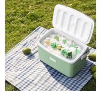 8L Portable Car Fridge with 5-Level Adjustable Temperature, Thermoelectric Cooler & Warmer AC/DC 12V Mini Refrigerator for Vehicle Home Camping