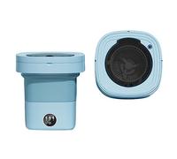 8L Portable Washer ,Collapsible Travel Washing Machine,Spin Dryer for Clothes ,Compact Design, Ideal for Camping and Small Spaces,Mini Small Washer,Socks & Underwear (Blue)