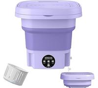 8L Portable Washing Machine, Mini Washing Machine And Dryer,Folding Ultrasonic Underwear Washing Machine With Drain Basket,Mini Underware Washer Blue Ray For Camping RV Travel