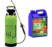 (8L, ProKleen Ready to Use Simply Spray & Walk Away Patio Cleaner 1 x 5L ) Garden Sprayer Pump Action Patio Cleaner Kits