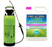 8L Pump Pressure Sprayer & Floral Scent Artificial Grass Cleaner 5L ProKleen Pink One Size