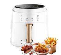 8L Rapid Digital Air Fryer, 1400W Oil Free Air Frying Pan, Oven Rapid Circulation, [6 Cooking Functions], Max temp 220°C, Easy clean, Touch screen, Use without oil, LCD Digital Touch Display (White)