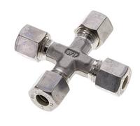 8L Stainless steel Cross Compression Fitting 315 Bar DIN 2353
