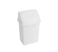 8L Swing Bin Dust Bin Storage Bin Food Grade Plastic Swing Top Under Kitchen Cabinet Waste Rubbish Garden Compost Bin - Made in UK