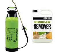 (8L, Ultima Plus XP Super Concentrate Patio Cleaner 1 x 5L) Garden Sprayer Pump Action Patio Cleaner Kits