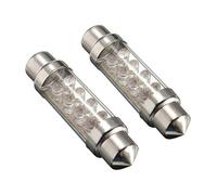 8LED Bulb, Riloer 2X 42mm Car Blue Festoon Interior Dome License Plate Bulb Light