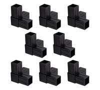 8lots Square Tube Fittings Durability Four Way Connectors for Building Scaffolding Display Shelf Frame Heavy Duty Square Pipe Fittings