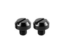 8M/10M Portable Mirror Screws Motorcycle Rearview Plugs 2PCS Aluminum Alloy Colorful Screw Accessories Compatible With Motorcycles(Black AntiClock M10)