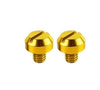 8M/10M Portable Mirror Screws Motorcycle Rearview Plugs 2PCS Aluminum Alloy Colorful Screw Accessories Compatible With Motorcycles(Gold AntiClock M8)