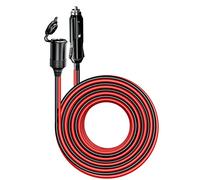 8M 26FT Car Cigarette Lighter Extension Cord, Heavy Duty 12 V 24 V Cigarette Plug to Socket Extension Cable with 15 A Fuse Dust-proof Cap