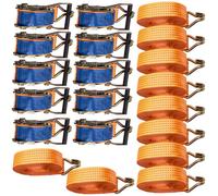 8M 5T J HOOK lorry lashing Ratchet Strap - 5000KG 8 Metre Tie Down X10 50MM
