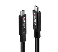 Lindy 8m Active USB 3.2 Gen 2 USB-C to USB-C Cable, 10Gbps Data Transfer, DisplayPort 1.4, 100W Power Delivery, Black
