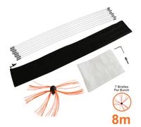MonsterShop Chimney Sweep Maxblast 8M - Drill-Powered Brush, Reinforced Nylon, Orange
