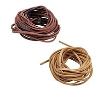 8M Flat Genuine Leather Cord, 2 Rolls Leather Cord, 3x2mm DIY Craft Leathers Strip Natural Leathers Cords for Necklace Bracelet