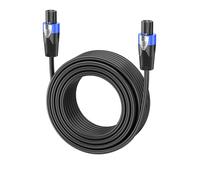 8M Speakon Cable 2 Core CCA 15AWG Male to Male PA Amplifier Speaker Cable | Speakon to Speakon Cable with Twist Lock for Audio, Amplifier, Monitor, PA Systems, High Fidelity, Stable Signal, Secure