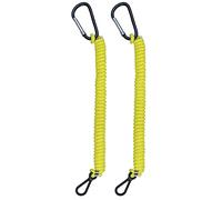 8M0092850 Boat Kill Switch Lanyard Replacement for Mercury Marine Boat Emergency Stop Switch Safety Lanyard Cord 54 Inch/137 Long -Replace 15920T54 15920A54 (Aluminum Alloy Clip Yellow 2Pcs)
