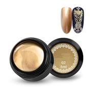 8ml / Bottle Nail Painted Gel, Nail Painting Gel, Metallic Nail Art UV Varnish Lacquer (gold)