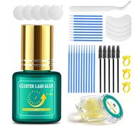 8ML Eyelash Extension Black Glue and Remover Kit - 1-2s Drying, 6 Weeks Strong Hold, Low Irritation Remover for Professional Salon, Home DIY & Special Occasions, Waterproof Eyelash Extension Supplies