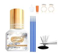 8ML Eyelash Extensions Glue - Cluster Lash Glue for Lash Extensions - Strong Adhesive Lashes Waterproof & Long Lasting - No Irritation Lash Glue for Eyelash Clusters