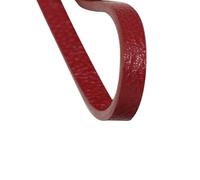 8mm*1.2m Embossed Leather Strip Double Sided Flat Leather Cord for DIY Crafts Jewelry Making, Burgundy