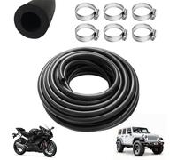 8mm/1.5m Fuel Hose,Fuel Pipe,Fuel Line Hose,Petrol Pipe,Fuel Line Set,High-Temperature Resistant, with 6 Pcs Hose Clamps,for Motorcycle,Trucks,Cars,Tractors and Small Engines