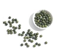 8mm 100pcs Green Tea Stone Natural Stone Gemstone Round Spacer Loose for Jewelry Making DIY Bracelet Semi Precious