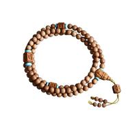8Mm*108 Beads Sandalwood Bracelet, Necklace Featuring The Six-Syllable Mantra