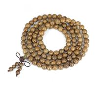 8mm*108pcs Wood Bracelet Wrist Link Necklace Chain Tibetan Buddhist Sandalwood Bead Prayer Buddha Bead Necklace Bracelet
