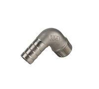 8mm 10mm 12mm 14mm 15mm 16mm 20mm 25mm 32mm Hose Barb x 1/4" 3/8" 1/2" 3/4" 1" BSP Male 304 Stainless Steel Elbow Pipe Fitting(20mm)