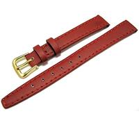 8mm 10mm 12mm 14mm 16mm 18mm 20mm 22mm 24mm 26mm 28mm 30mm Calf Grain Genuine Leather Watch Straps - Six Colours Available (16mm, Red)