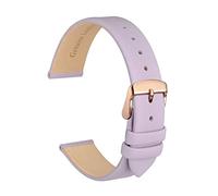 8mm 10mm 12mm 14mm 16mm 18mm 20mm Leather Watch Band Bracelet for Ladies Stainless Steel Buckle Replacement Strap, 16mm