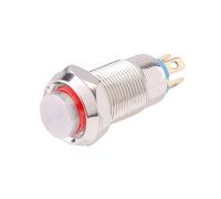 8MM 10MM 12MM 16MM Metal Button Switch Self rest High Head Momentary 1 Normally Open Waterproof(1PC red,8MM_SELFRESET_12-24V)