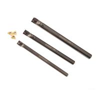 8mm/10mm/12mm Internal Thread Turning Tool Holder Set for 11IR AG60 Inserts - Alloy Steel, Right-Hand, 95° Rake Angle, 45HRC Hardness, Includ